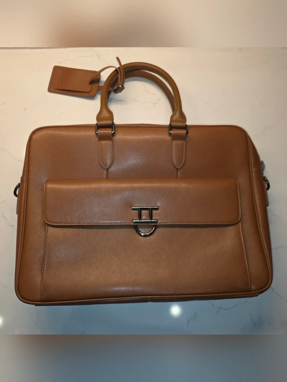 T.T.DALK Brown Leather Briefcase – Premium Luxury Business Bag